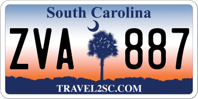 SC license plate ZVA887