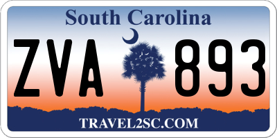 SC license plate ZVA893