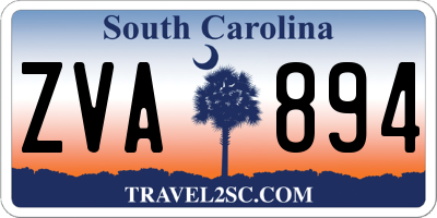 SC license plate ZVA894