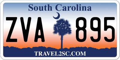 SC license plate ZVA895