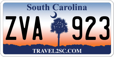 SC license plate ZVA923