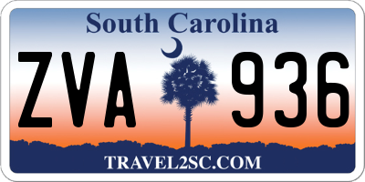 SC license plate ZVA936