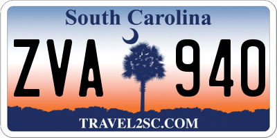 SC license plate ZVA940