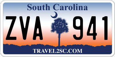 SC license plate ZVA941