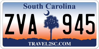 SC license plate ZVA945