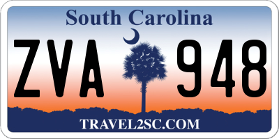 SC license plate ZVA948