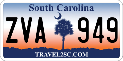 SC license plate ZVA949