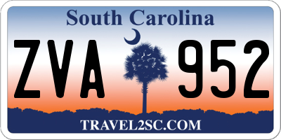 SC license plate ZVA952