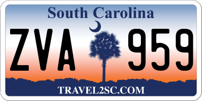 SC license plate ZVA959