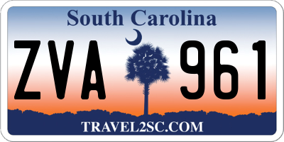 SC license plate ZVA961