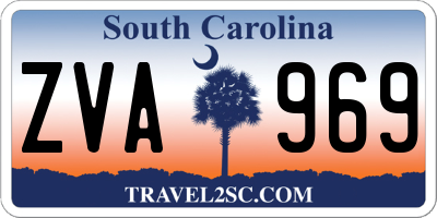 SC license plate ZVA969