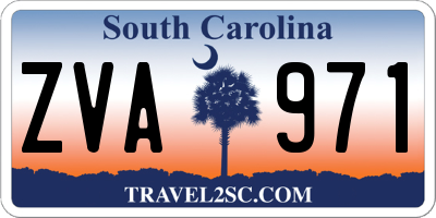SC license plate ZVA971