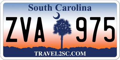 SC license plate ZVA975