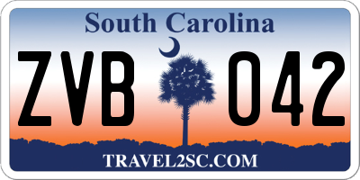SC license plate ZVB042