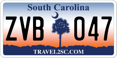SC license plate ZVB047