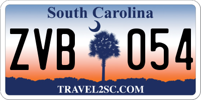 SC license plate ZVB054
