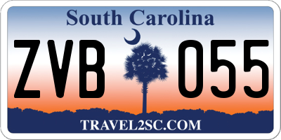SC license plate ZVB055