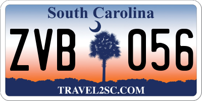 SC license plate ZVB056