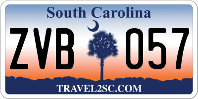 SC license plate ZVB057
