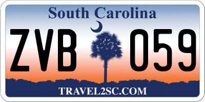 SC license plate ZVB059