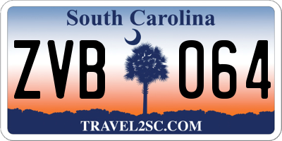 SC license plate ZVB064