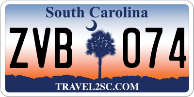 SC license plate ZVB074