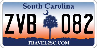 SC license plate ZVB082