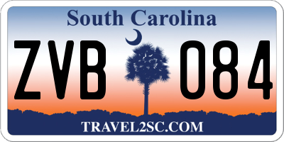 SC license plate ZVB084