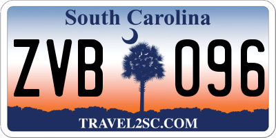 SC license plate ZVB096