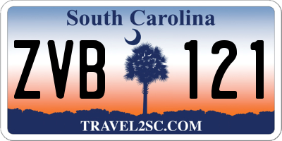 SC license plate ZVB121