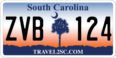 SC license plate ZVB124