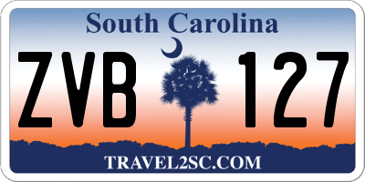 SC license plate ZVB127