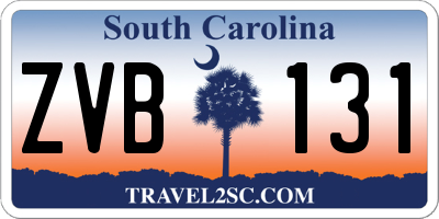 SC license plate ZVB131