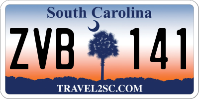 SC license plate ZVB141
