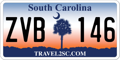 SC license plate ZVB146