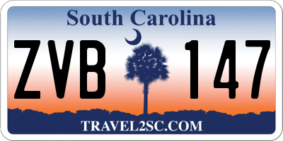 SC license plate ZVB147