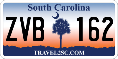 SC license plate ZVB162