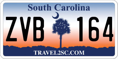 SC license plate ZVB164