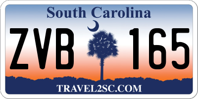 SC license plate ZVB165