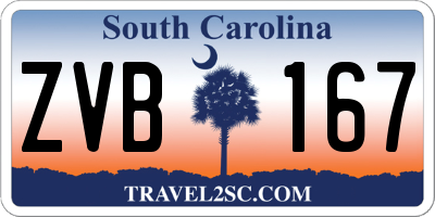 SC license plate ZVB167