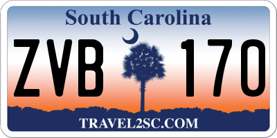 SC license plate ZVB170
