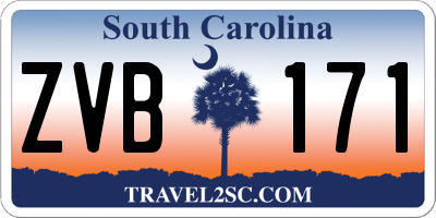 SC license plate ZVB171
