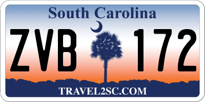 SC license plate ZVB172