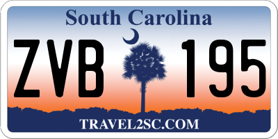 SC license plate ZVB195