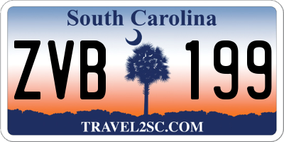 SC license plate ZVB199