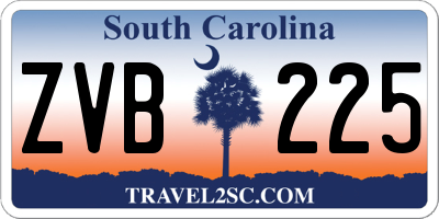 SC license plate ZVB225