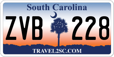 SC license plate ZVB228