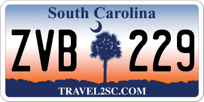 SC license plate ZVB229