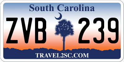 SC license plate ZVB239