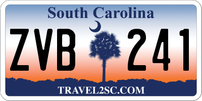 SC license plate ZVB241